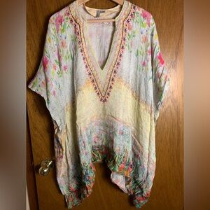 Anthropologie Bl^nk Colorful Floral Women's Tunic Top